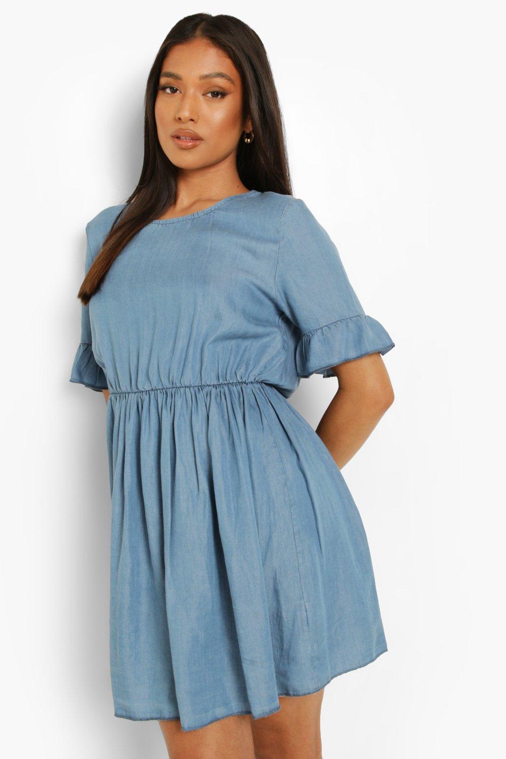 Light wash outlet denim dress